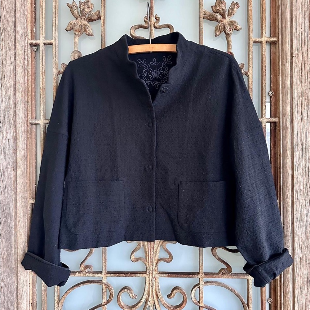 Issey Miyake HaaT Textured Cotton Short Jacket NWOT